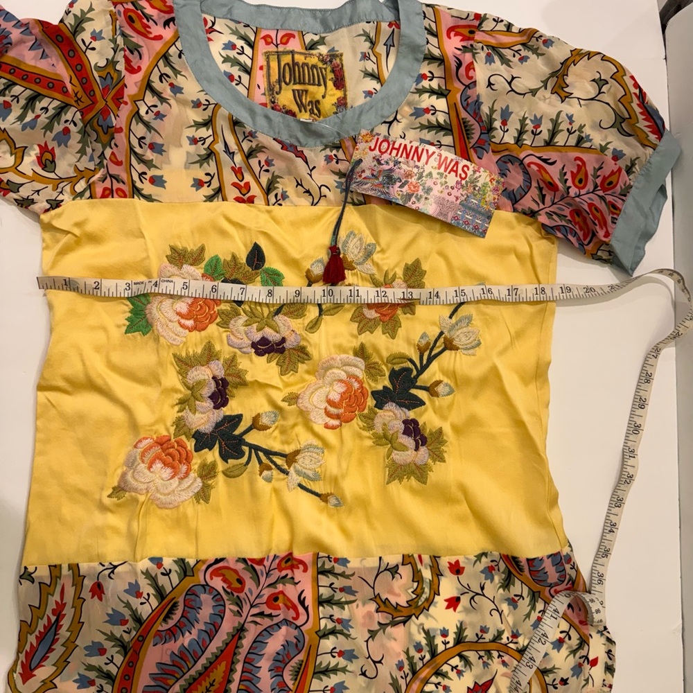 NWT Johnny Was Mistic paneled printed Tunic Top Size Small - Picture 7 of 11